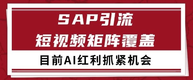 小红书某音sap赛道引流获客 自热矩阵日引200+【揭秘】网赚项目-副业赚钱-互联网创业-资源整合小白搞钱网,分享免费网赚项目,网创资源,视频教程,网络资源的休闲小站
