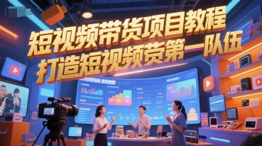 短视频带货项目教程，打造短视频带货第一队伍网赚项目-副业赚钱-互联网创业-资源整合小白搞钱网,分享免费网赚项目,网创资源,视频教程,网络资源的休闲小站