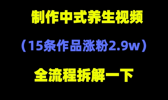 deepseek+中式养生，14条视频涨粉2.4W+，全新流量密码网赚项目-副业赚钱-互联网创业-资源整合小白搞钱网,分享免费网赚项目,网创资源,视频教程,网络资源的休闲小站