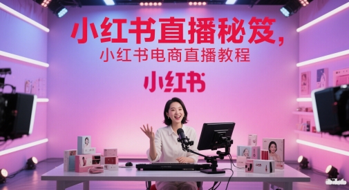 小红书直播秘笈，小红书电商直播教程网赚项目-副业赚钱-互联网创业-资源整合小白搞钱网,分享免费网赚项目,网创资源,视频教程,网络资源的休闲小站