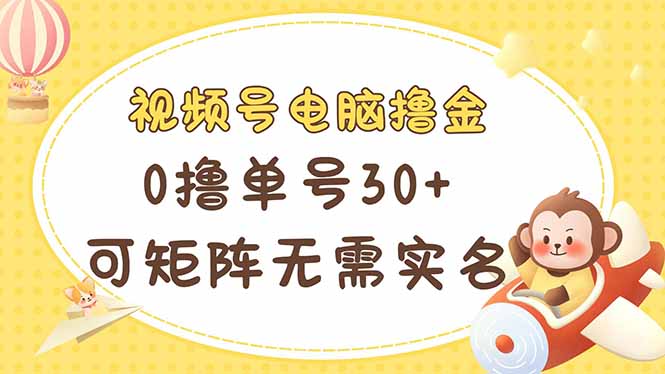 （14220期）视频号电脑撸金 0撸单号30+ 可矩阵 无需实名多号多得网赚项目-副业赚钱-互联网创业-资源整合小白搞钱网,分享免费网赚项目,网创资源,视频教程,网络资源的休闲小站