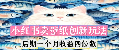 小红书卖壁纸创新玩法，后期一个月收益四位数网赚项目-副业赚钱-互联网创业-资源整合小白搞钱网,分享免费网赚项目,网创资源,视频教程,网络资源的休闲小站