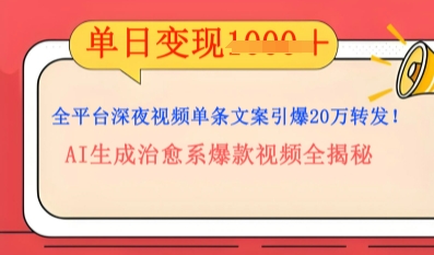 全平台深夜文案新风口：DeepSeek生成百万播放量金句，治愈系内容涨粉速度快4倍网赚项目-副业赚钱-互联网创业-资源整合小白搞钱网,分享免费网赚项目,网创资源,视频教程,网络资源的休闲小站