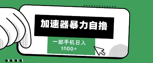 205新风口，加速器暴力自撸，单机日入1k+【揭秘】网赚项目-副业赚钱-互联网创业-资源整合小白搞钱网,分享免费网赚项目,网创资源,视频教程,网络资源的休闲小站