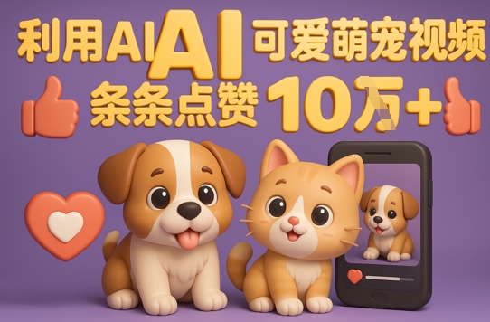 能骗过系统的AI萌宠视频制作全攻略：从0到 2W粉的爆款密码网赚项目-副业赚钱-互联网创业-资源整合小白搞钱网,分享免费网赚项目,网创资源,视频教程,网络资源的休闲小站