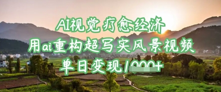 AI视觉疗愈经济：用ai重构超写实风景视频，单日变现多张网赚项目-副业赚钱-互联网创业-资源整合小白搞钱网,分享免费网赚项目,网创资源,视频教程,网络资源的休闲小站