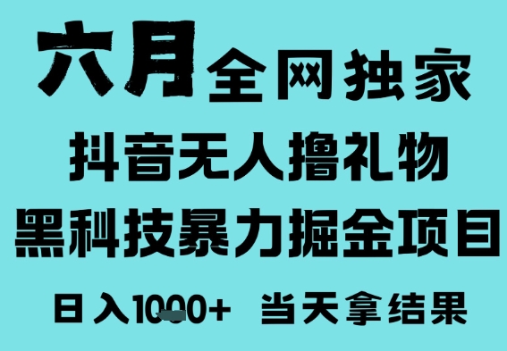 25年6月高爆抖音无人直播最新撸音浪掘金项目，门槛低小白可做，无脑日入1k，可矩阵放大【揭秘】网赚项目-副业赚钱-互联网创业-资源整合小白搞钱网,分享免费网赚项目,网创资源,视频教程,网络资源的休闲小站