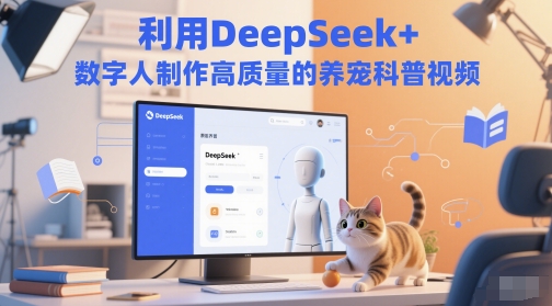 利用DeepSeek+数字人制作高质量的养宠科普视频网赚项目-副业赚钱-互联网创业-资源整合小白搞钱网,分享免费网赚项目,网创资源,视频教程,网络资源的休闲小站