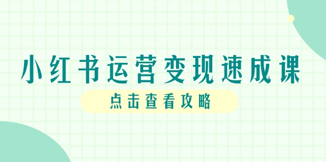（14951期）小红书运营变现速成课，账号搭建到暴力起号，个人IP全流程指南网赚项目-副业赚钱-互联网创业-资源整合小白搞钱网,分享免费网赚项目,网创资源,视频教程,网络资源的休闲小站