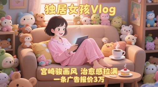 单个账号涨粉71W！用AI制作独居女孩Vlog，宫崎骏画风，治愈感拉满，一条广告报价3W网赚项目-副业赚钱-互联网创业-资源整合小白搞钱网,分享免费网赚项目,网创资源,视频教程,网络资源的休闲小站