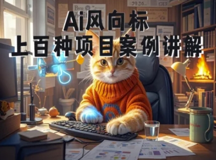 Ai风向标-附100种项目案例玩法-0基础小白到大神ai视频商业应用教学网赚项目-副业赚钱-互联网创业-资源整合小白搞钱网,分享免费网赚项目,网创资源,视频教程,网络资源的休闲小站