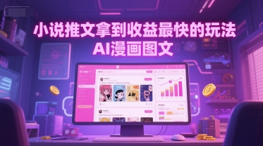 小说推文拿到收益最快的玩法，AI漫画图文网赚项目-副业赚钱-互联网创业-资源整合小白搞钱网,分享免费网赚项目,网创资源,视频教程,网络资源的休闲小站